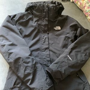 Women’s black The North Face 3 in 1 jacket.